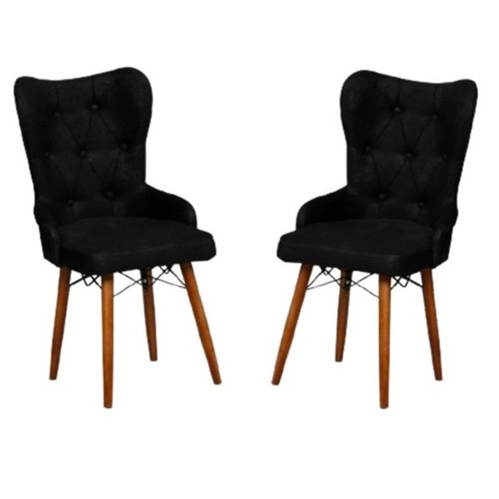 Set Scaune 2 buc Lord 2 IN 1 Negru HAMAN, schelet de fag, 94 x 50 x 45