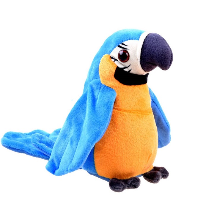 Jucarie de plus, Jokomisiada, Forma papagal, Interactiv, Multicolor