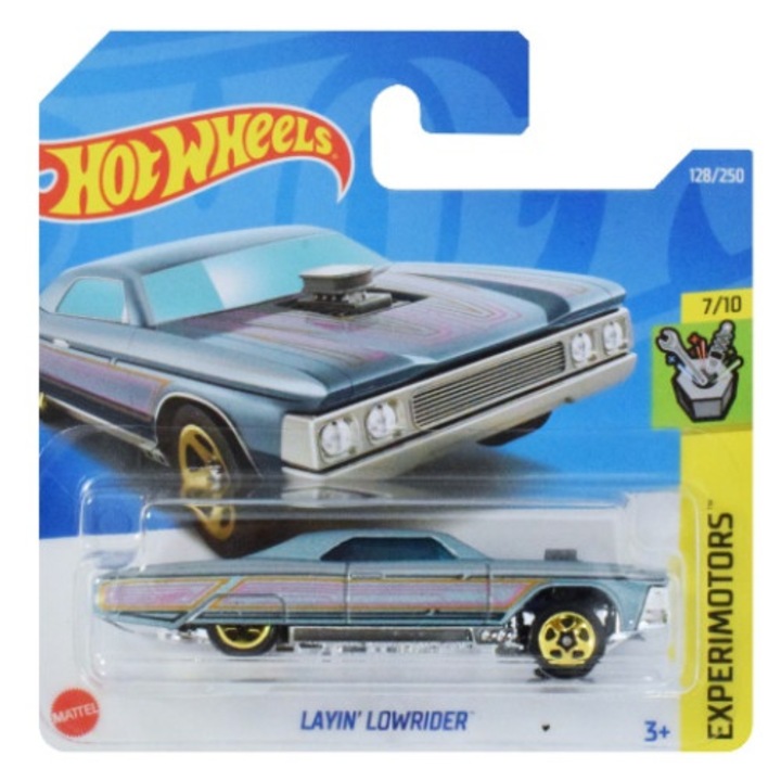 Masinuta metalica Hot Wheels, Layin' Lowrider, Bleumarin, Scara 1:64