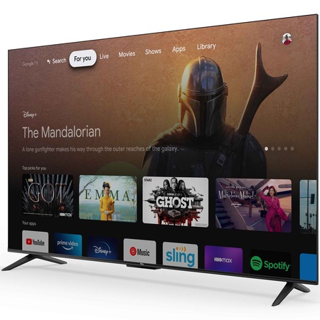 Телевизор TCL LED 58P635, 58" (146 см), Smart Google TV, 4K Ultra HD, Клас E