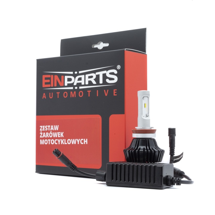 Bec LED H11 pentru motociclete EinParts Automotive, 6000K, Alb rece