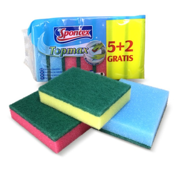 Домакински гъби, Spontex, Topmax, 5+2