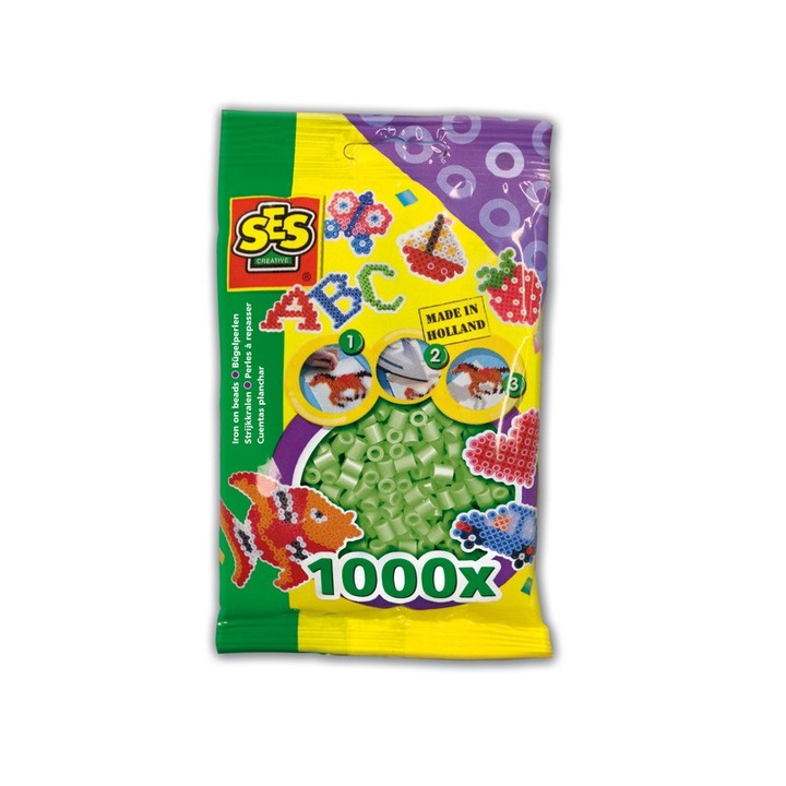 Vasalható gyöngy 1000 darabos - világoszöld