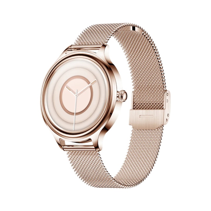 Ceas Smartwatch Zeblaze GTS 2, 1.69" HD Touch Screen, Apelare Bluetooth, IP68, Music Player, Compatibil Android / IOS, Auriu
