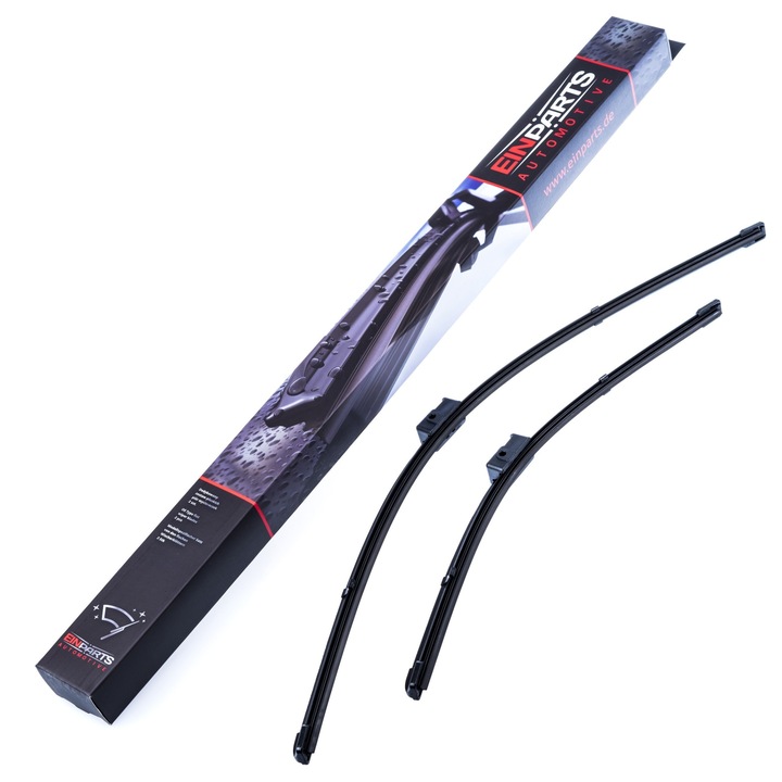 2 db-os EinParts autós ablaktörlő készlet BMW / Citroen / Fordhoz, 660/460 mm, fekete