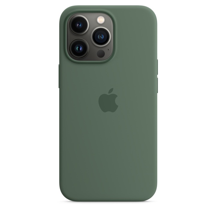 Силиконов Калъф Apple за iPhone 14 Pro Max, Shockproof, Мастилено зелен