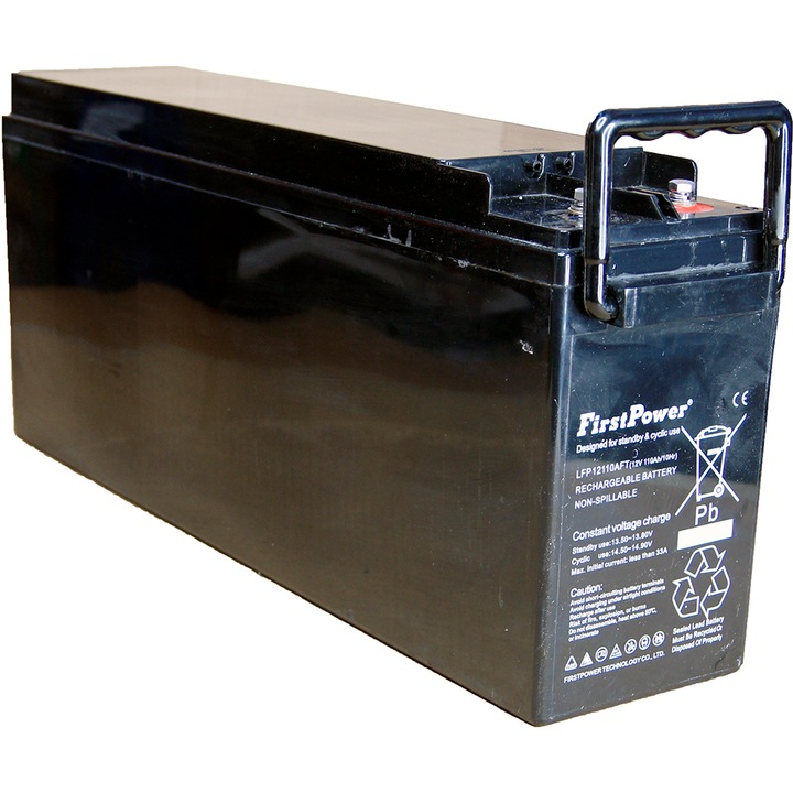 Acumulator stationar Front Terminal, LFP12110AFT, 12V 110Ah, AGM VRLA, First Power