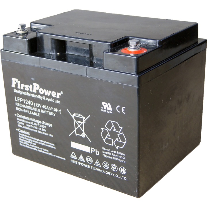 Acumulator stationar AGM VRLA, LFP1240, 12V 40Ah, First Power