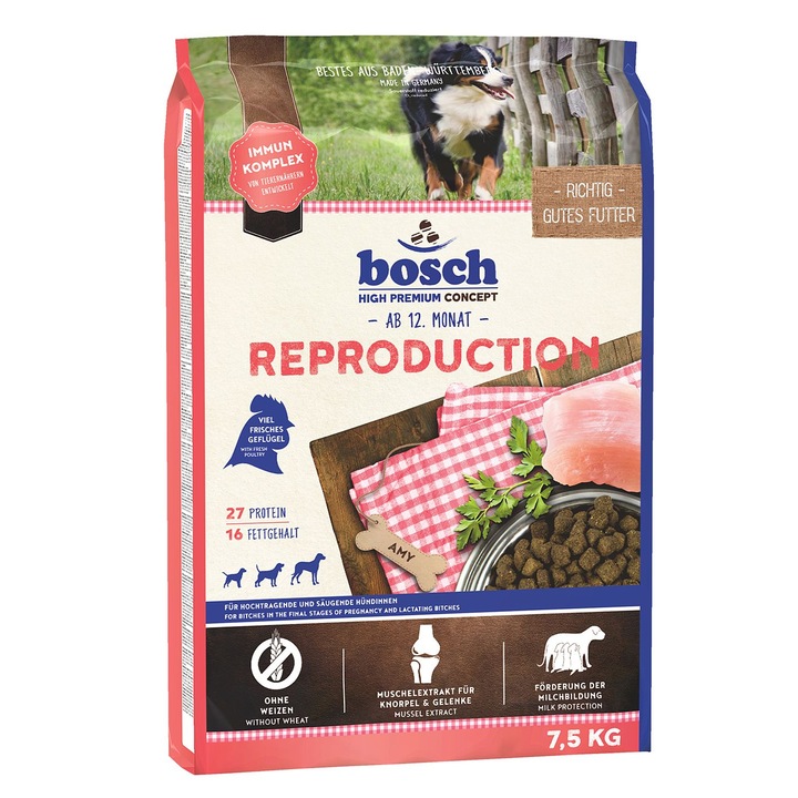 Hrana uscata pentru caini Bosch Reproduction, 7.5 Kg