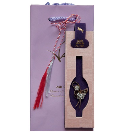 Martisor brosa Buchetel Cristal cu aur 24k - eMAG.ro