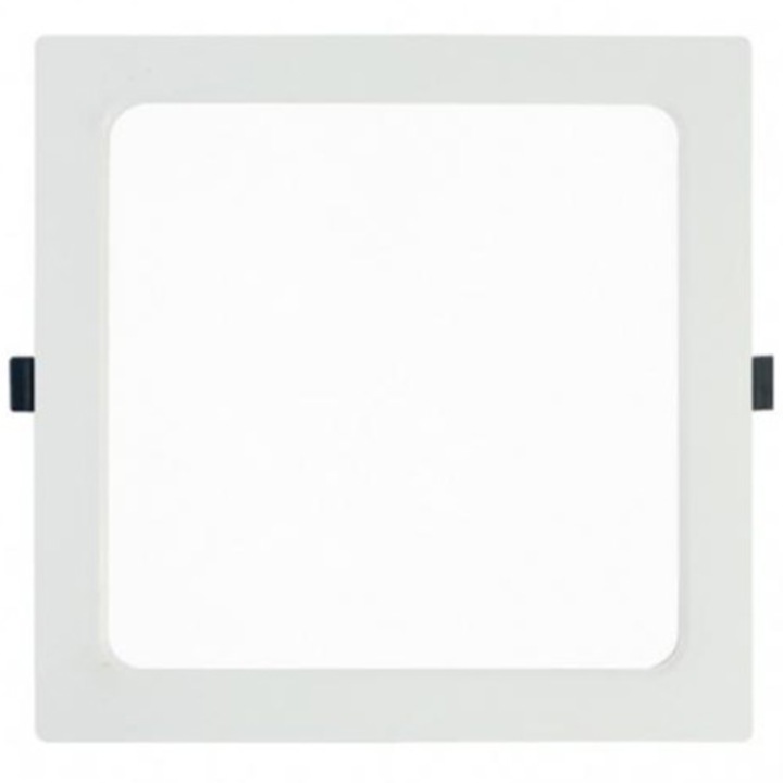 Спот LED Lightex 305AL0003252, 20W, 1870 lm, Студена светлина (6000K), 220V, 22.4x22.4 cm, Бял, Енергиен клас F