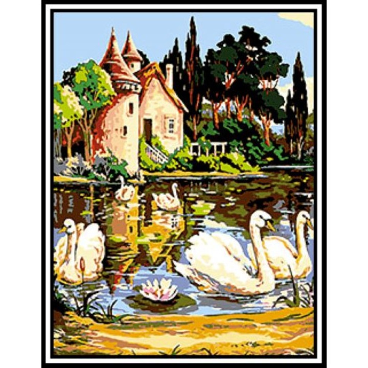 Baza de tapiserie preimprimata, Amarillys Gobelin, 45x60cm, Multicolor
