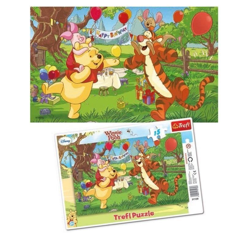 Puzzle 15 piese Petrecerea lui Winnie the Pooh (33 x 23 cm)