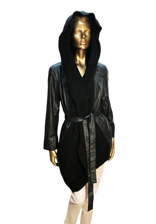 Jachetă Urban Diva Mantel pentru femei, Negru, 2XL