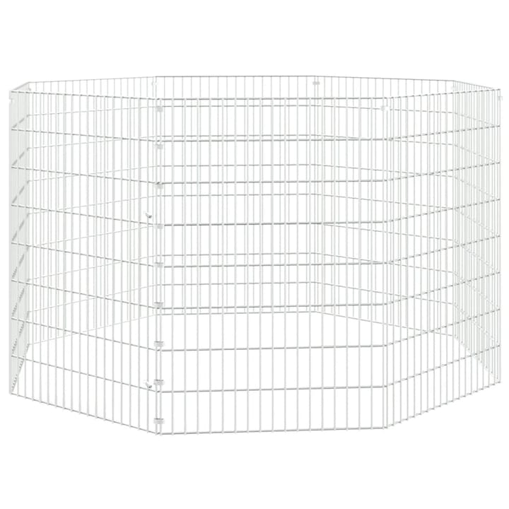 Adapost pentru animale cu 8 panouri vidaXL, 54x80 cm, fier galvanizat, 4.15 kg