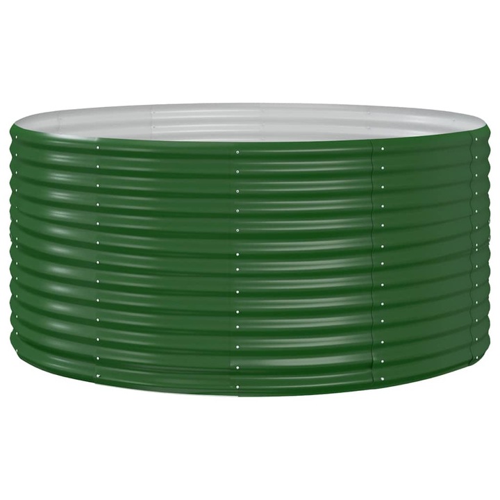 Jardiniera de gradina vidaXL, verde, 140x140x68 cm, otel 8.98 kg 319088