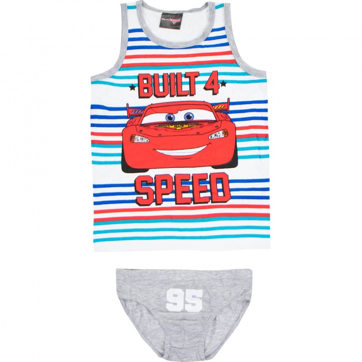 2db-os készlet, tanksapka és bugyi Cars Speed 14434, Szürke, 104-110 CM