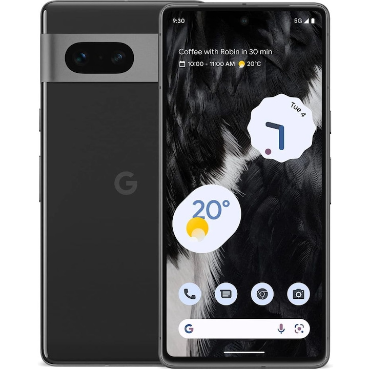 Telefon mobil Google Pixel 7, 128GB, 8GB RAM, 5G, Obsidian