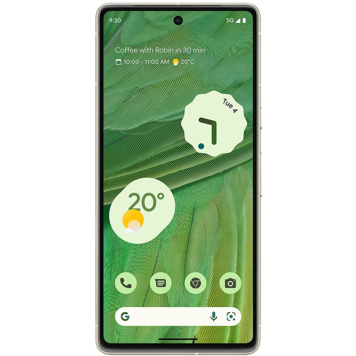 Мобилен телефон Google Pixel 7, 128GB, 8GB RAM, 5G, Lemongrass