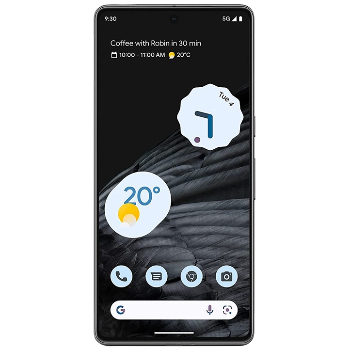 Мобилен телефон Google Pixel 7 Pro, 128GB, 12GB RAM, 5G, Obsidian
