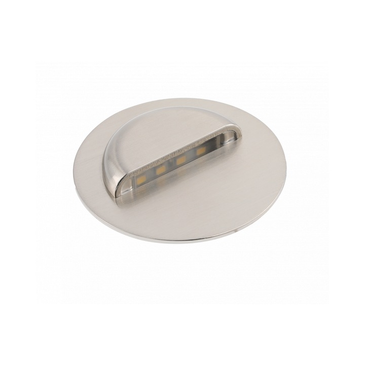 Spot treapta scara LED 0.8W 70lm 12V 4000K rotund inox cablu 1.5 m