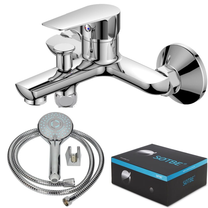 Fürdőszoba csaptelep szett Gaula, Sotbe, Kerámia, Ezüst