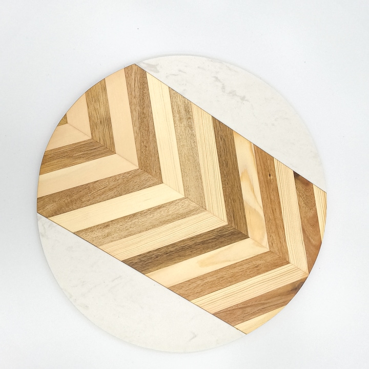 Platou italian rotund, de lux pentru branzeturi, fructe si paine lemn, 30 cm