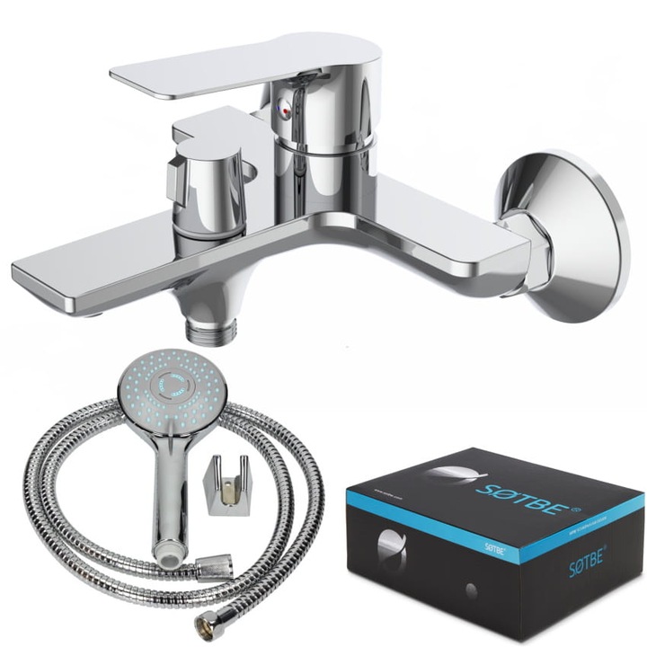 Sotbe Fürdőszoba csaptelep szett Nea Bwo, Kerámia, Ezüst