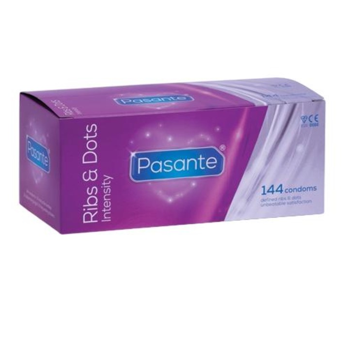 Презервативи Pasante, Ribs & Dots Intensity, 144 бр
