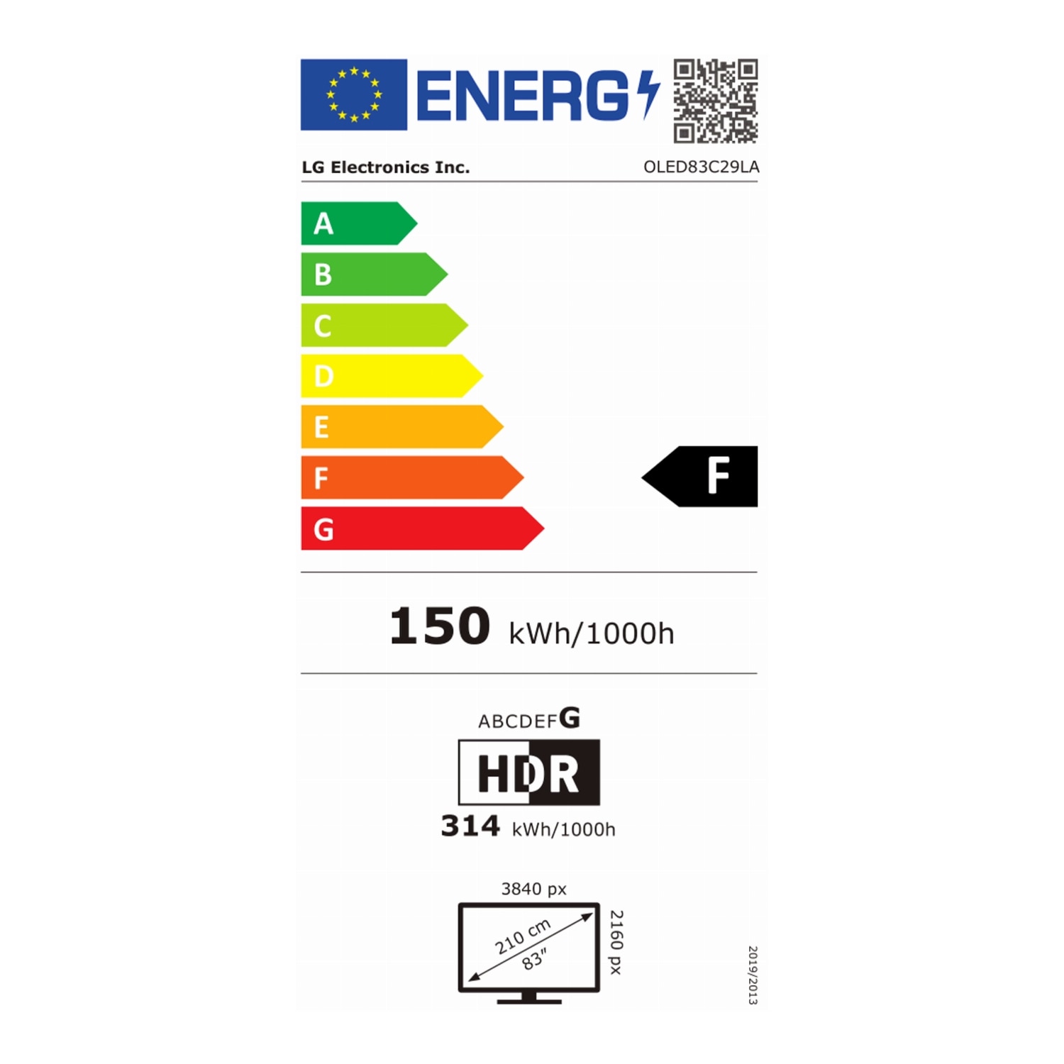 Televizor OLED LG OLED83C29LA, Smart TV 4K UHD, HDR, control vocal, functie de inregistrare, 210 cm, negru
