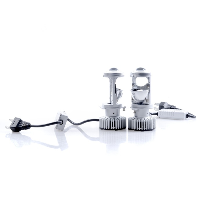 Lentile proiectoare, Einparts, H4, Bi-LED, 6000K, 45W, 1.2"