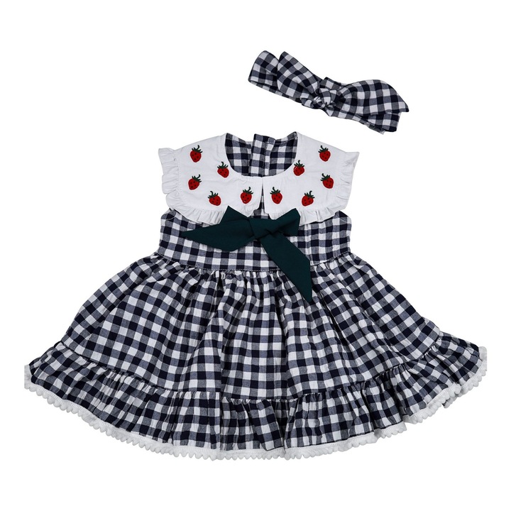 Set Rochita Si Bentita "Capsunica" 100% Bumbac, Negru