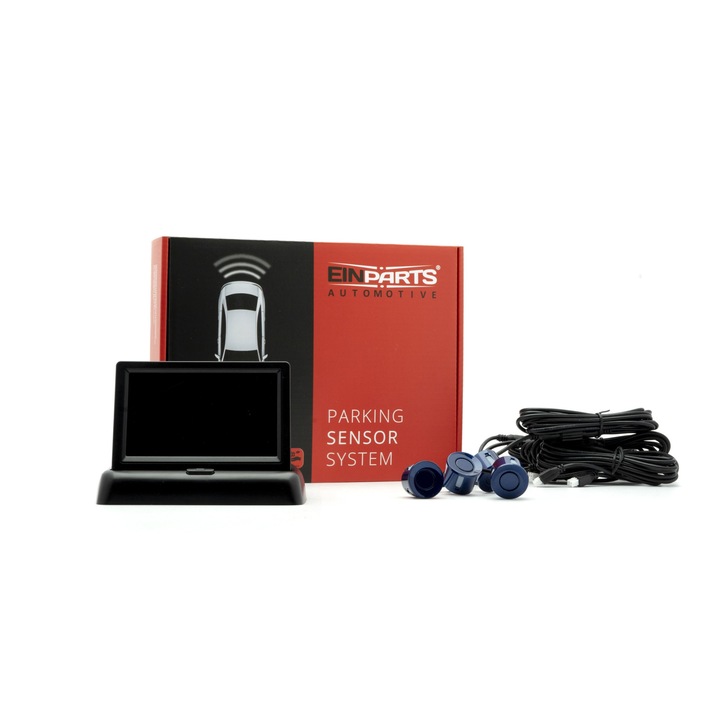 Kit senzori de parcare, Einparts, LED, 4 Senzori, Indigo