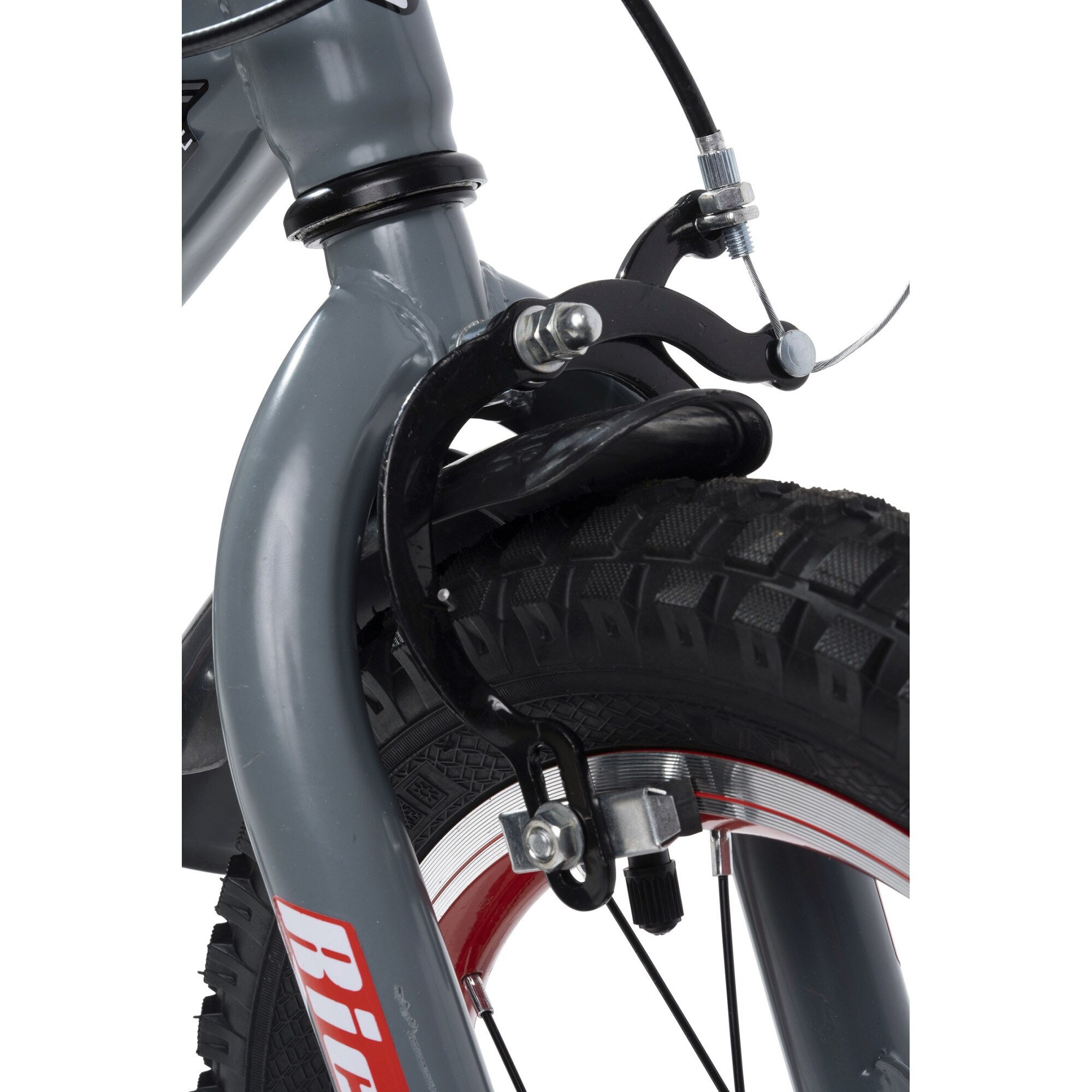 Roti Vip Bicicleta MTB pentru copii cu roti ajutatoare, frane C-brake, gri/rosu ...