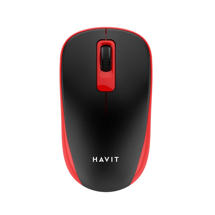 Mouse universal, Havit, Wireless, Negru/Rosu