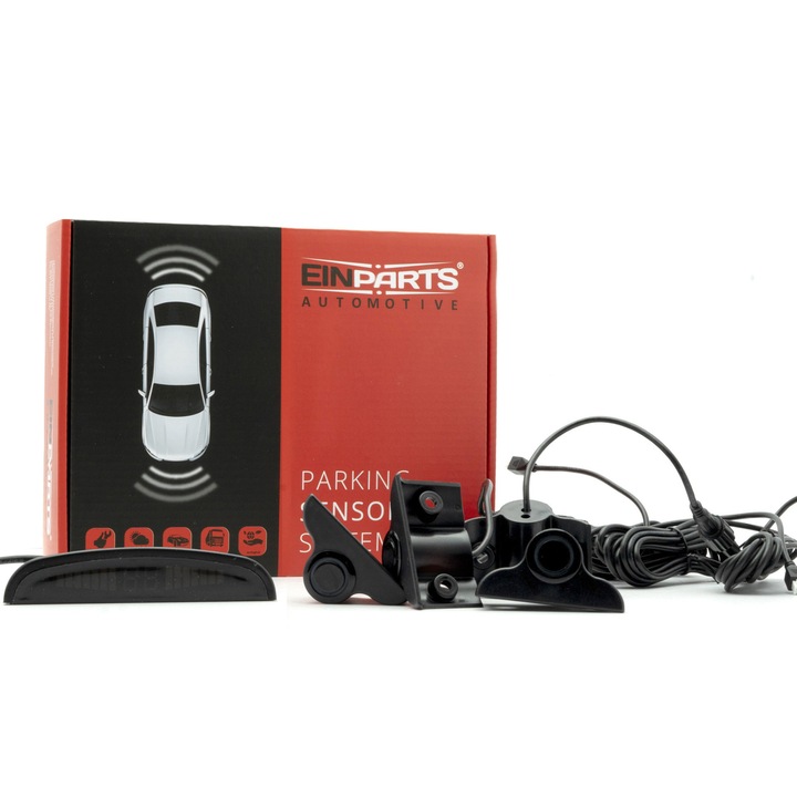 Kit senzori de parcare, Einparts, LED, 4 Senzori, Negru