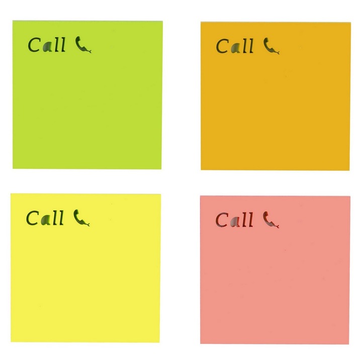 Notite autoadezive, SMART, Model telefon, 50 file, 75x75mm, Multicolor