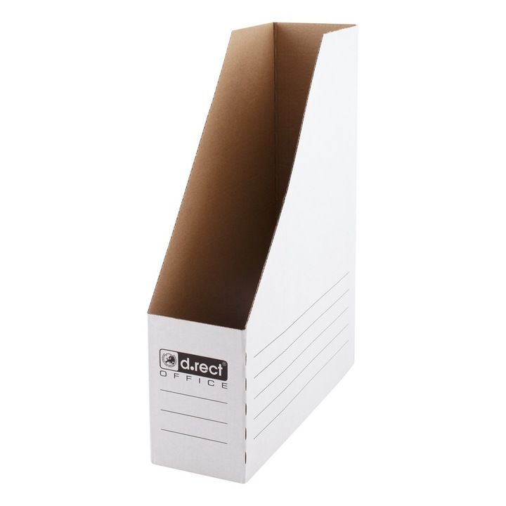 Suport dosare, D.Rect, A4, 320 x 255 x 80 mm, Alb