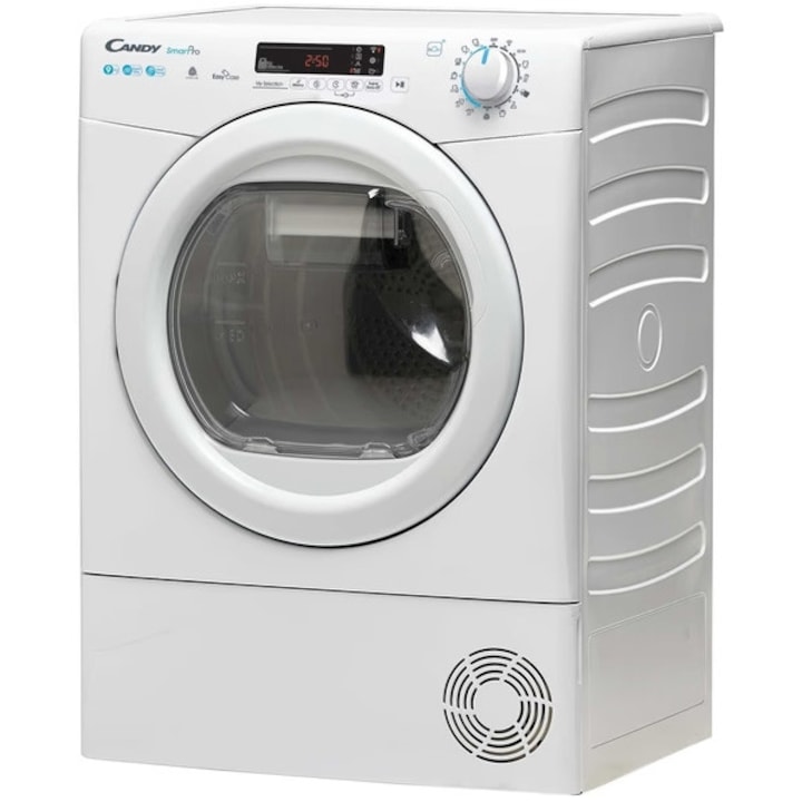 Сушилня Candy CSOE H9A2DE-S, Термопомпа, 9 кг, Клас E, Easy Case, Wi-Fi/hOn свързаност, Бял