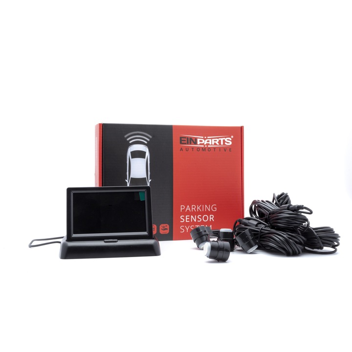 Kit senzori de parcare, Einparts, LED, 4 Senzori, Alb