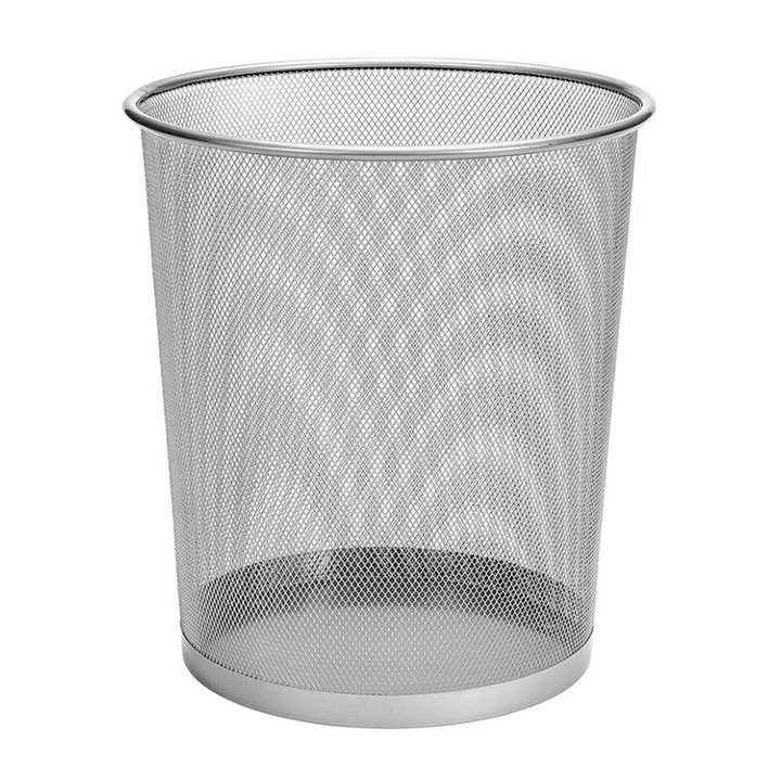 Cos metalic, D,Rect, 12l, 266x218x280 mm, Argintiu