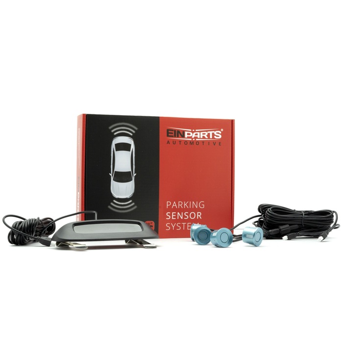 Einparts Tolatóradar készlet, LED, 8 érzékelő, kék
