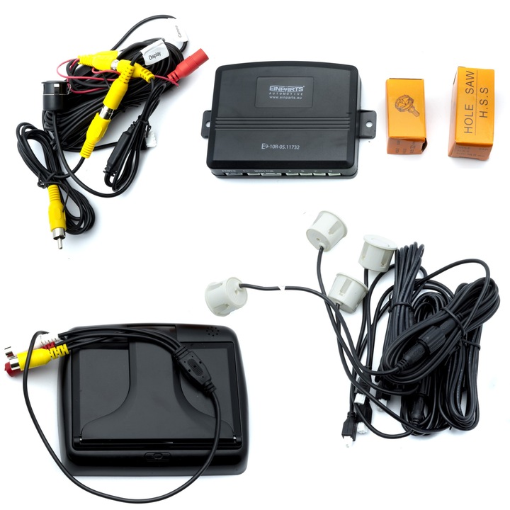 Kit senzori de parcare, Einparts, LED, 4 Senzori, Alb