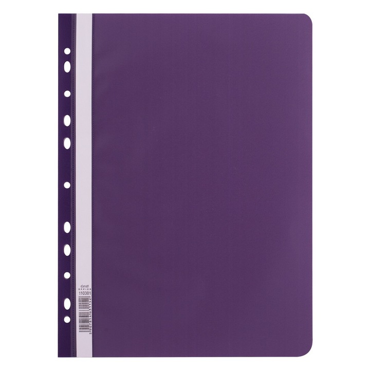Set 25 dosare, D.RECT, A4, Cleme metalice, Plastic, Violet