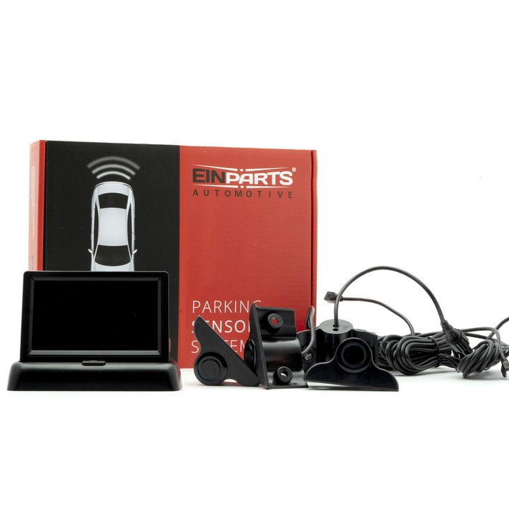 Kit senzori de parcare, Einparts, LED, 4 Senzori, Negru