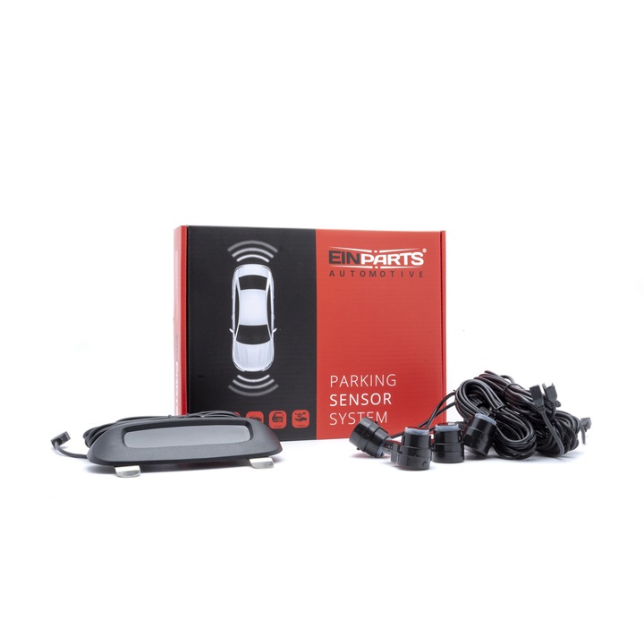 Kit senzori de parcare, Einparts, LED, 4 Senzori, Negru