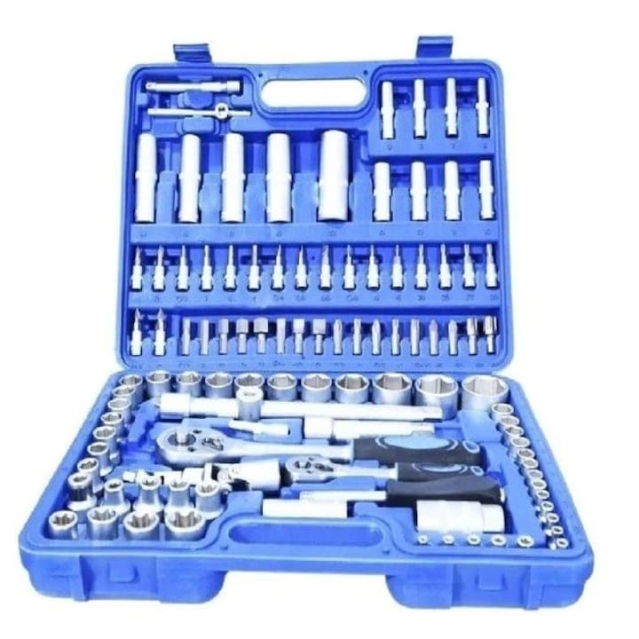 Trusa de scule profesionala, 108 piese, Crom vanadiu, cutie depozitare inclusa