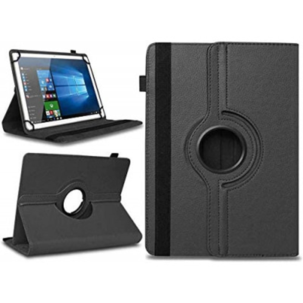 Husa Rotativa Tableta Universala 7 Inch, Stand Portret si Landscape, Inchidere Sigura, Prindere Elastica, Smart Design, Negru