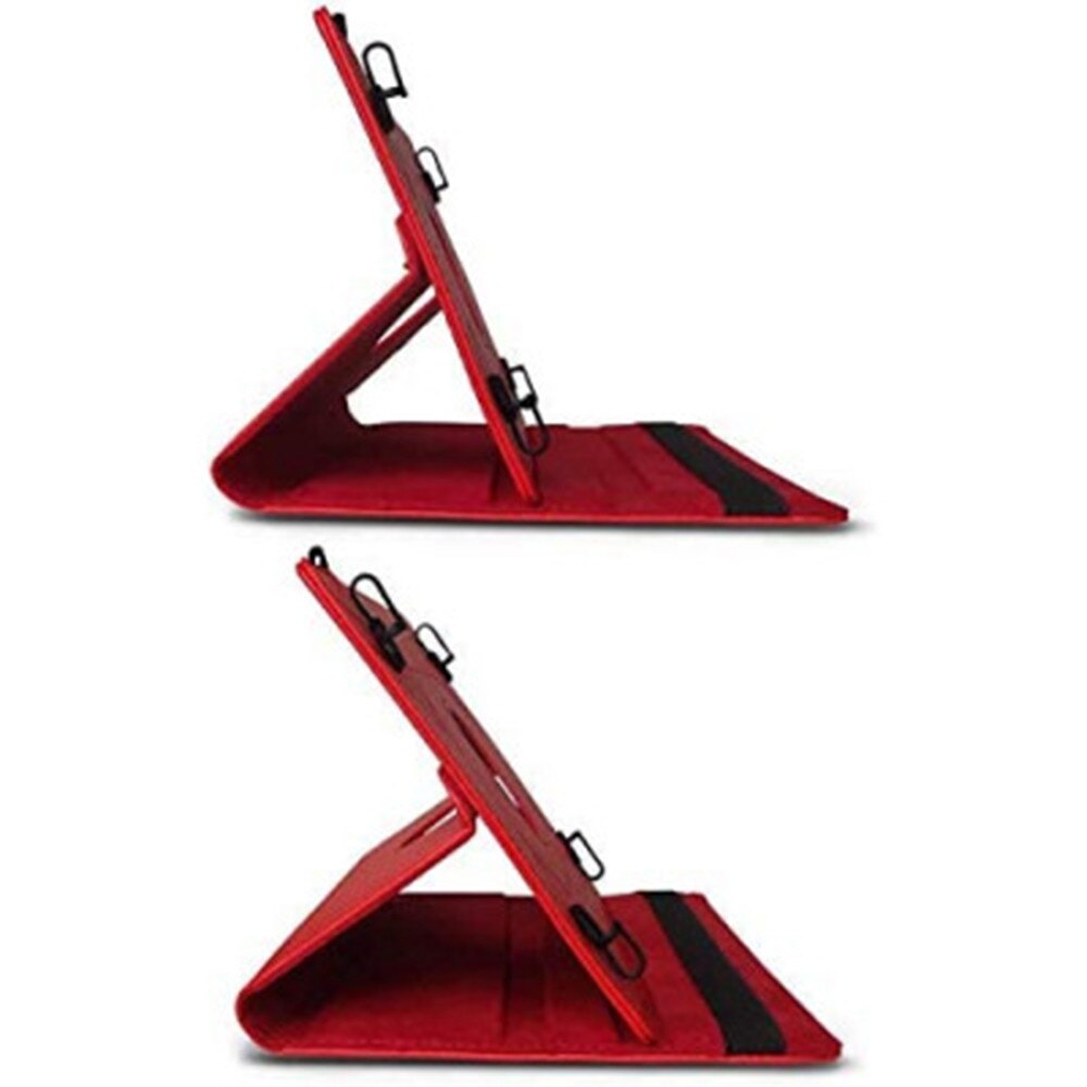 Husa Rotativa Tableta Universala 8 Inch, Stand Portret si Landscape, Inchidere Sigura, Prindere Elastica, Smart Design, Rosu
