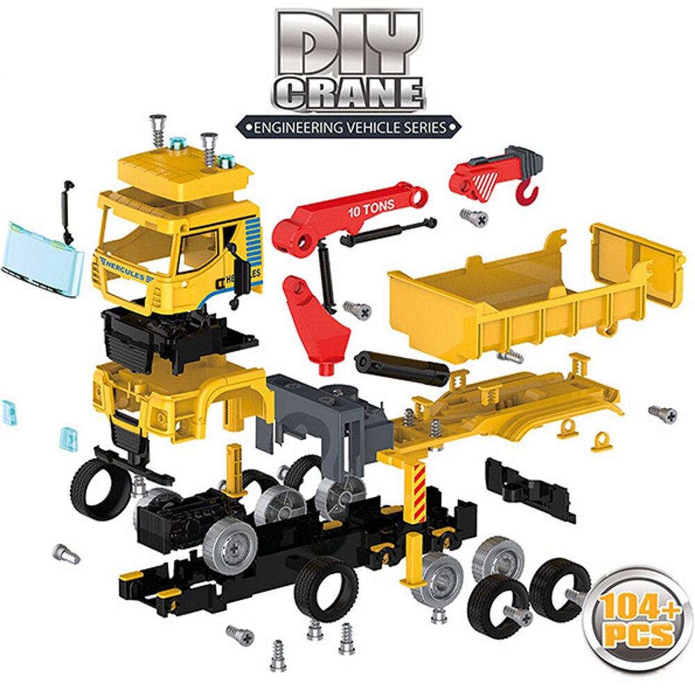 Образователен конструктор IdealSTORE Hercules Crane Truck, включва 104